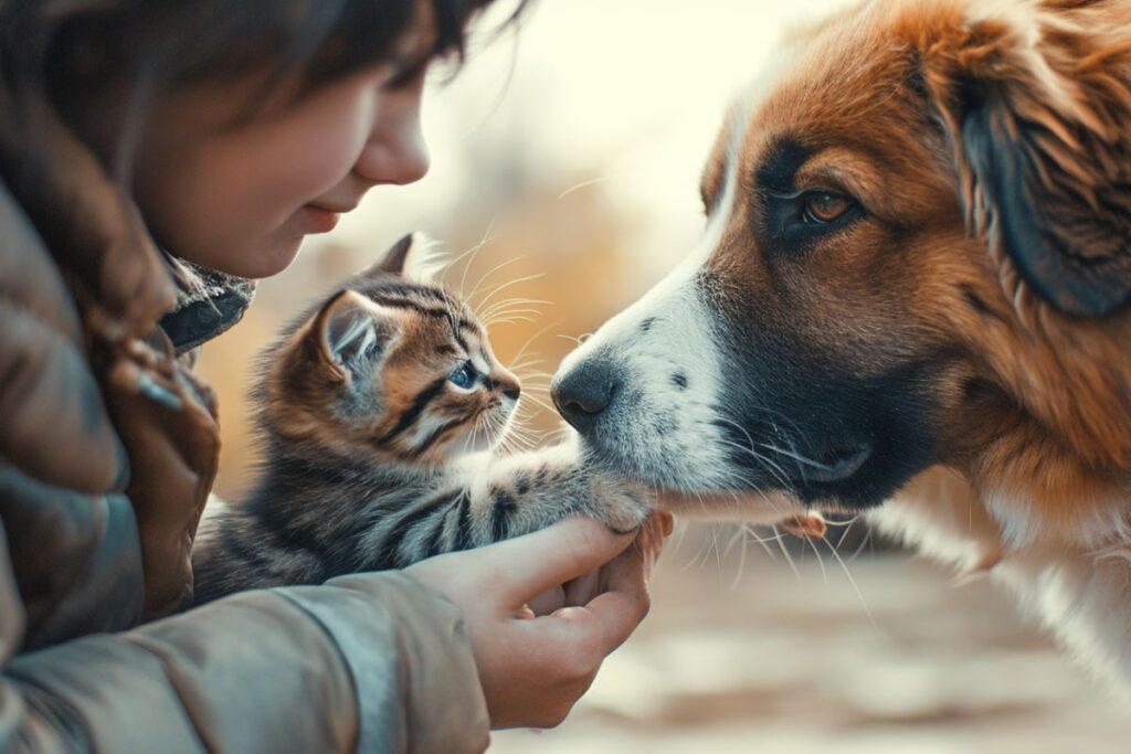 steps for introducing a kitten to a dog b